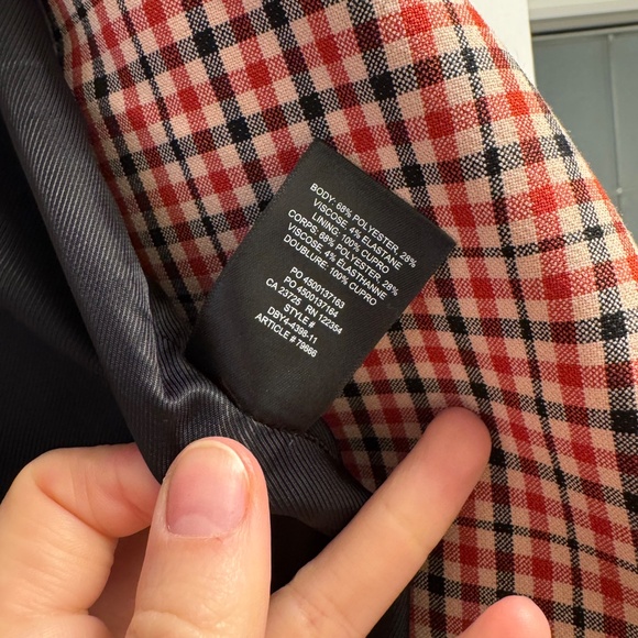 Aritzia Wilfred Margaux Plaid Double Breasted blazer - Picture 12 of 13